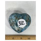 NATURAL BLUE APATITE CRYSTAL HEART, 236G