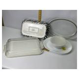 LIDDED PYREX DISH, SERVING PLATTER, CASSEROLE DISH