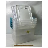 5 - 15QT STORAGE TOTES & LIDS