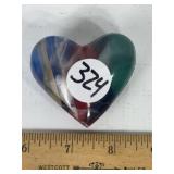POLISHED STONECARVED HEART SHAPED ROCK