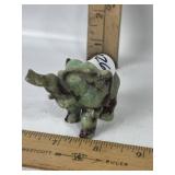 STONE HAND-CARVED ELEPHANT FIGURE