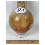POLISHED CARNELIAN AGATE SPHERE, 321G