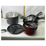 SEVERAL POTS & PANS, USED