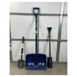 SNOW SHOVEL, TELESCOPING SHOVEL, SNOW BRUSH