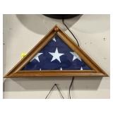 MILITARY SERVICE FOLDED AMERICAN FLAG