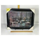 WOLVES TRIPLE IMAGE 3D PICTURE, 18 1/2" X 14 1/2"