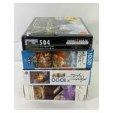 4 JIGSAW PUZZLES, 1 NEW NEVER OPENED