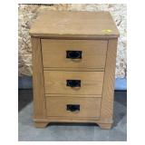 3 DRAWER BEDSIDE TABLE 30.5"TX20-1/4"LX18-3/4W"