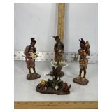 RESIN FIGURES NATIVE AMERICAN, MOOSE (REPAIRS)