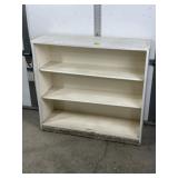 WHITE BOOK SHELF, 32 1/2" T X 36" L X 12" W