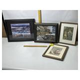 FRAMED TRAIN PHOTOS & OTHER FRAMED ITEMS