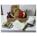 PLACEMATS, KITCHEN TOWELS, HOT PADS