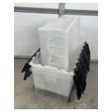3 FLIP TOP STORAGE TOTES
