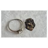 STERLING SILVER PIN & RING
