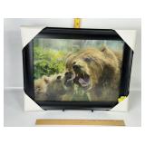 BEARS TRIPLE IMAGE 3D PICTURE, 18 1/2" X 14 1/2"