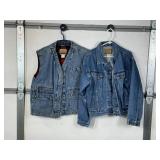 JEAN JACKET & VEST,SZ LG