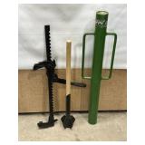 FENCE STRECHER, POST POUNDER, HOLE TAMPER
