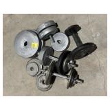 SEVERAL WEIGHTS & DUMB BELLS
