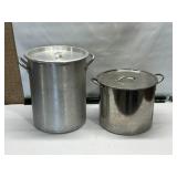 2 LARGE METAL STOCK POTS,  BAYOU CLASSIC 30QT