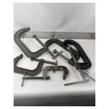 5 VARIOUS SIZE C CLAMPS