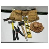 SPLIT LEATHER CARPENTERS BELT, HAND TOOLS