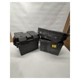 2 PLASTIC BATTERY BOXES