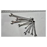 HUSKY SAE COMBO WRENCH SET W/ RATCHET END