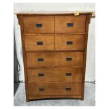 5 DRAWER MISSION CHEST OF DRAWERS, NO HANDLES