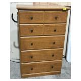 CHEST OF DRAWERS, HORSESHOW ACCENT, 5 DRAWERS