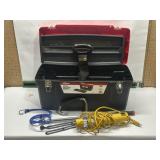 PLASTIC TOOL BOX, TORQUE WRENCH, SHOP LIGHT