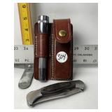 MONTANA SILVERSMITH FOLDONG POCKET KNIFE W/ SHEATH