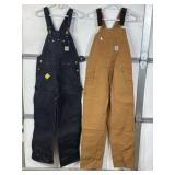2 PAIR CARHARTT COVERALLS, 34 X 32
