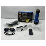 SAFETY GLASSES, FLASHLIGHTS, HIDE A KEY