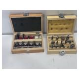 MASTERCRAFT & CRAFTMAS ROUTER BITS IN WOOD CASES