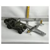 P-51 MODEL, PLASTIC ARMY JEEP