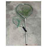 2 ALLUMINUM HANDLE FISHING NETS