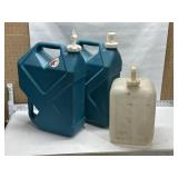 2 RELIANCE 7 GAL WATER JUGS, 5 GAL JUG