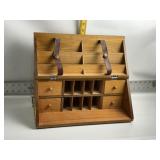SMALL WOODEN HIDE-AWAY BOX / DESK TOP