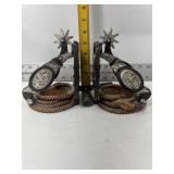 HORSESHOE & SPUR BOOKENDS