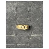 10K GOLD RING W/ OVAL STONE. 3.51 GRAMS