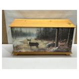 HANDMADE WOOD TRUCK W/ DEER SCENE FRONT