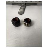 2 VINTAGE WOOD BEADS