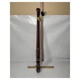 WOOD BAT WRAPPED IN BARBED WIRE
