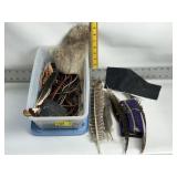 FEATHERS & LEATHER STRIPS