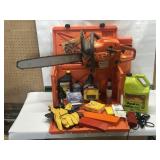 HUSQVARNA 455 RANCHER CHAIN SAW W/ CASE & XTRAS