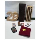 BRIDGE BOARDS, PLAYING CARDS & DICE