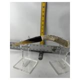 HANDCRAFTED BONE HANDLE KNIFE W/ OBSIDIAN BLADE