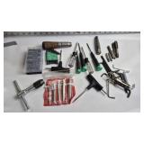 TAP HANDLE, SCREW EXTRACTOR KIT, BITS,