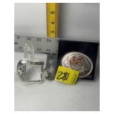 MONTANA SILVERSMITH HEART BELT BUCKLE
