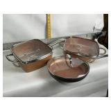 COPPER CHEF COOKING PANS